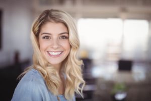 Woman with bright smile