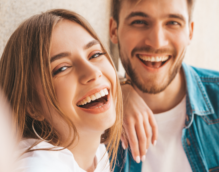 Smiling couple